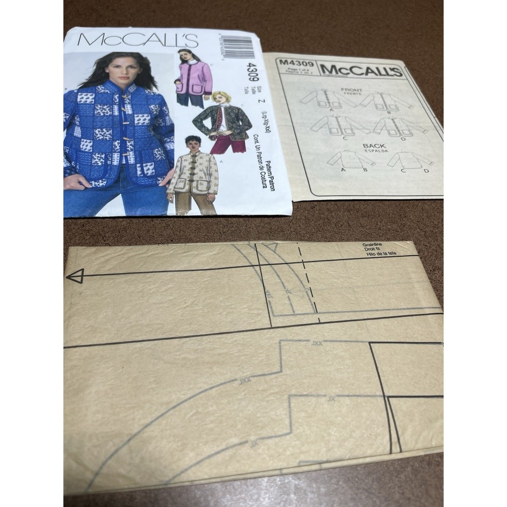 McCalls Sewing Pattern Ladies Jacket Sizes L-XXL Uncut